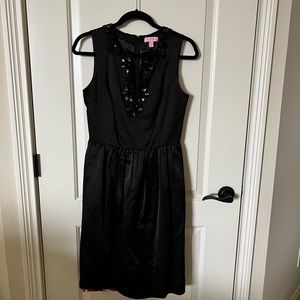 Lilly Pulitzer Black Satin Embellished Dress